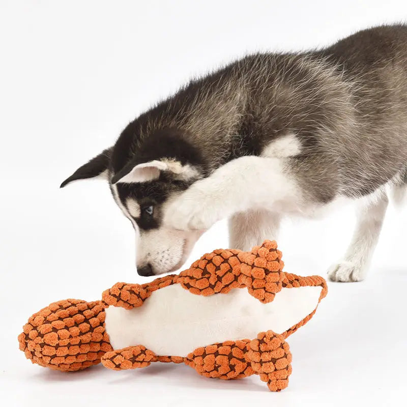 Stuffed Dinosaur Dog Chew Toy For Training And Play