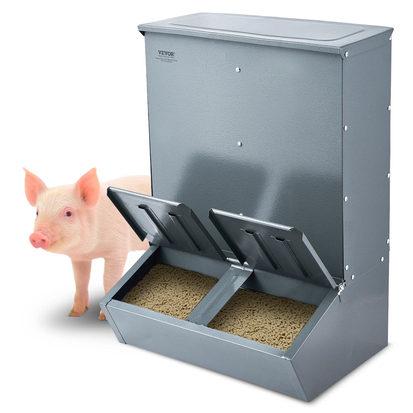 Hog Feeder For Livestock Galvanized Steel Heavy Duty Trough