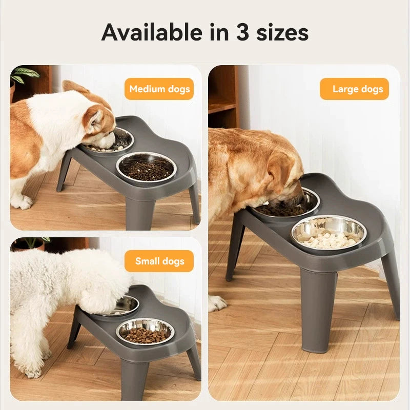 Hoopet Stainless Steel Golden Retriever Neck Protection Dog Bowl