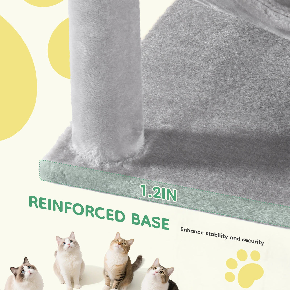 JHK Four Tier Cat Tree Featuring Sisal Posts For Pets