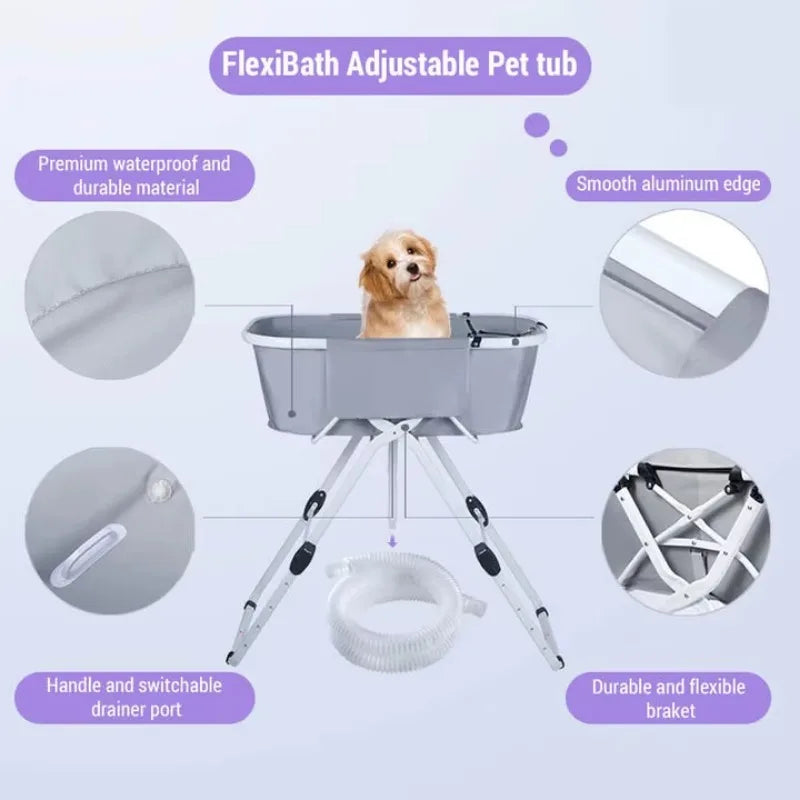NONEDog Litter Foldable Elevated Dog Bath Tubs For Grooming