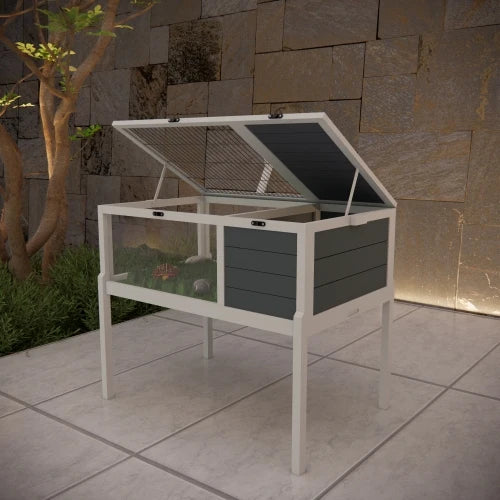 Tortoise Enclosure With Waterproof Tray And Lamp Holder
