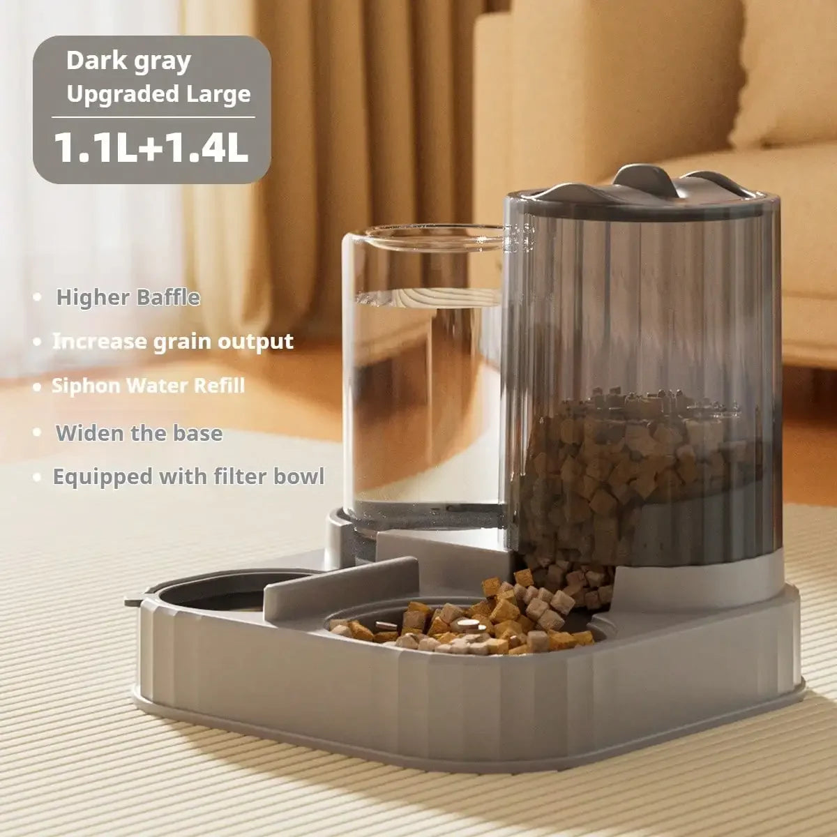 2 In 1 Pet Automatic Feeder And Waterer Bowl For Pets