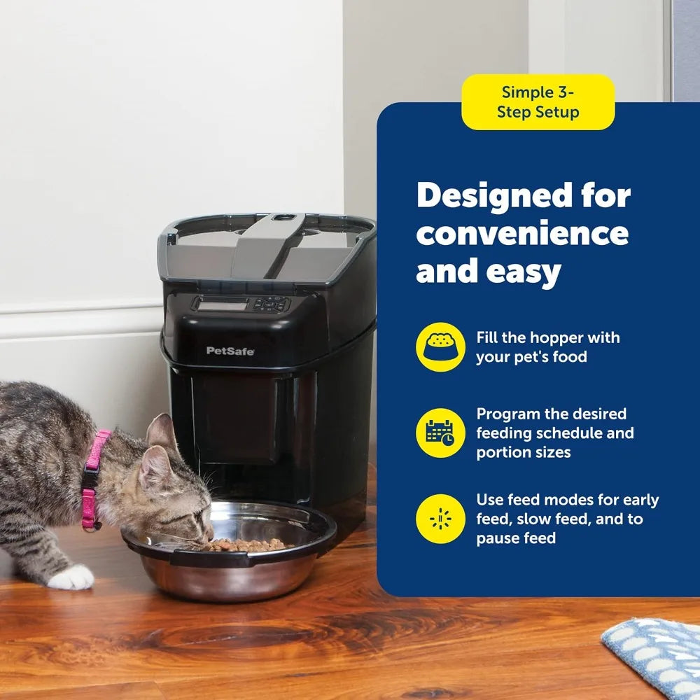 Automatic Pet Feeder for Cats and Dogs with Programmable Timer