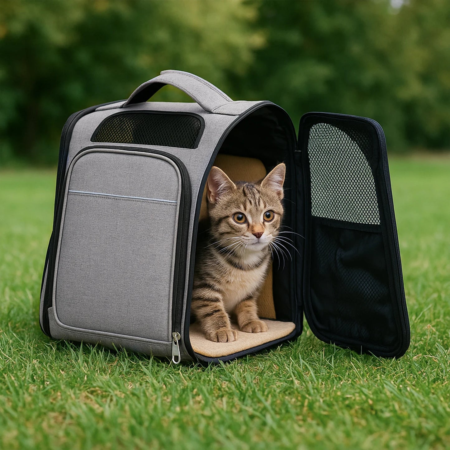 Pet Carrier Backpack Soft-Sided Mesh for Cats and Dogs