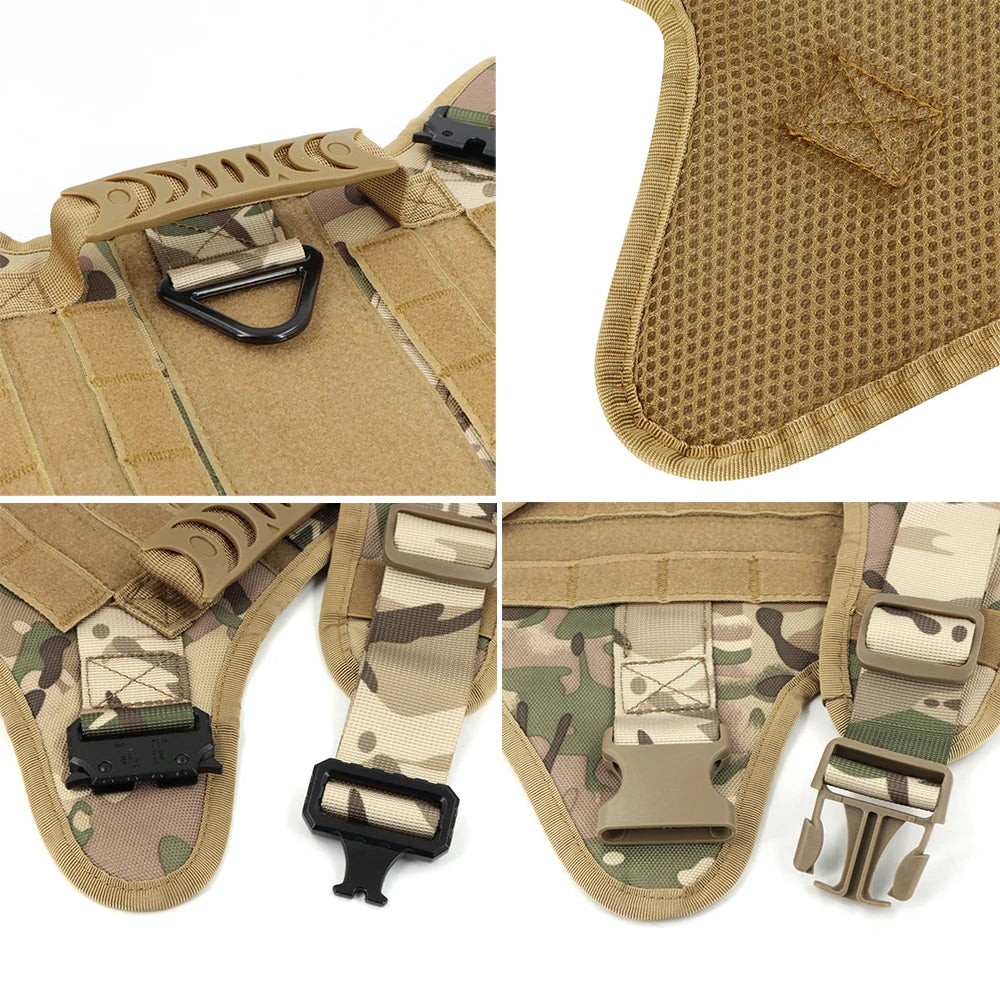Tactical Dog Harness Leash Set For Large Dogs No Pull Malinois