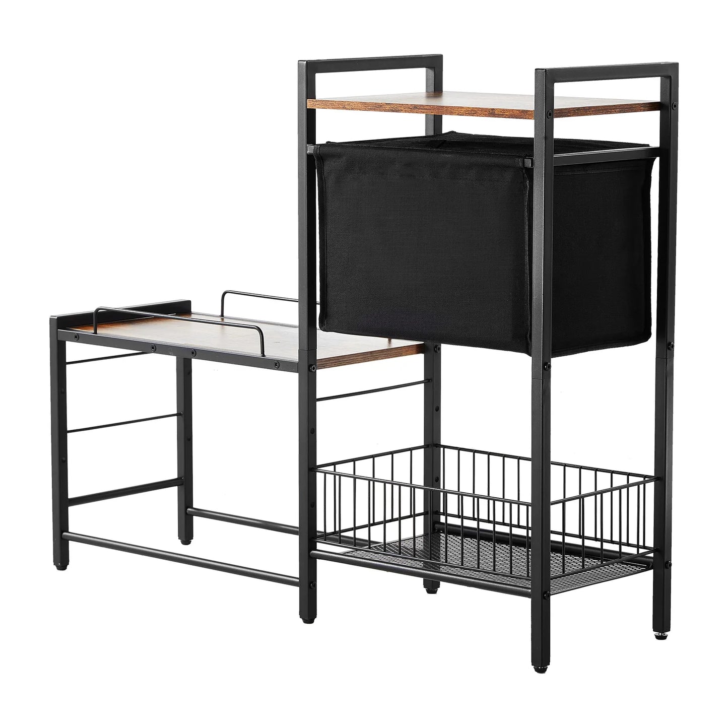 VEVOR Elevated Pet Feeding Station With Storage Bowls