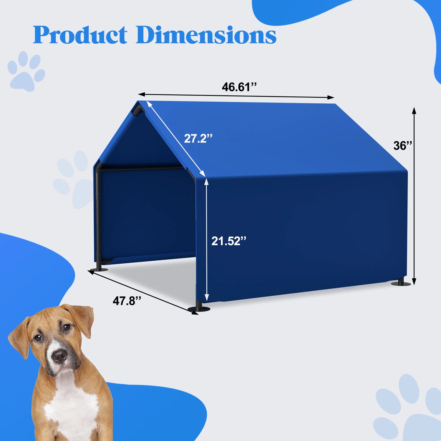 Dog Shade Shelter Outdoor Tent Waterproof Sun Protection Oxford Fabric