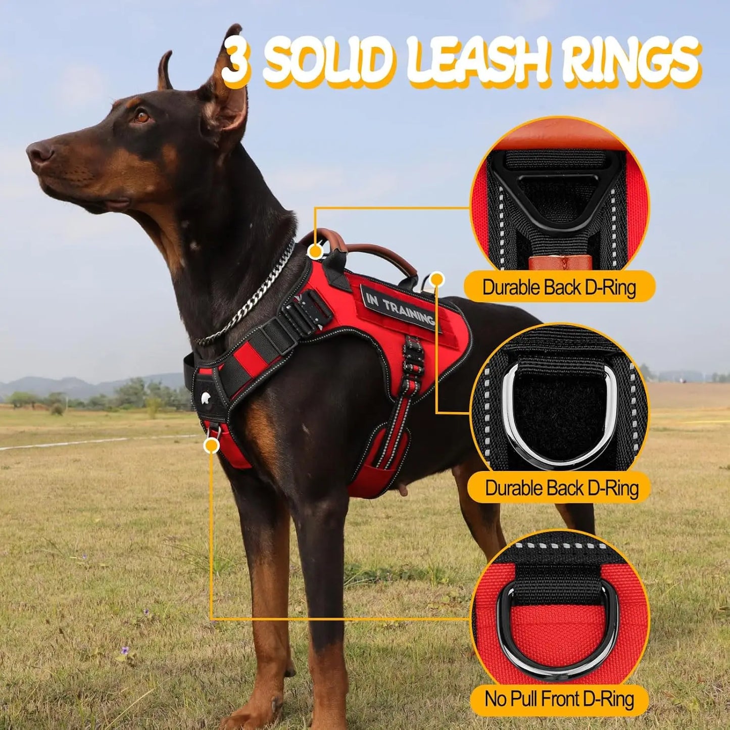 Tactical Dog Harness Reflective No Pull Vest for Dogs