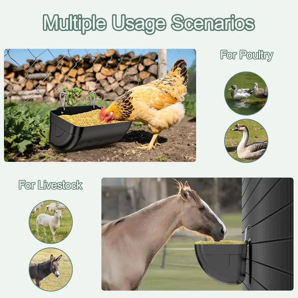 Goat Feeders Hanging Poultry Waterer Trough For Chickens