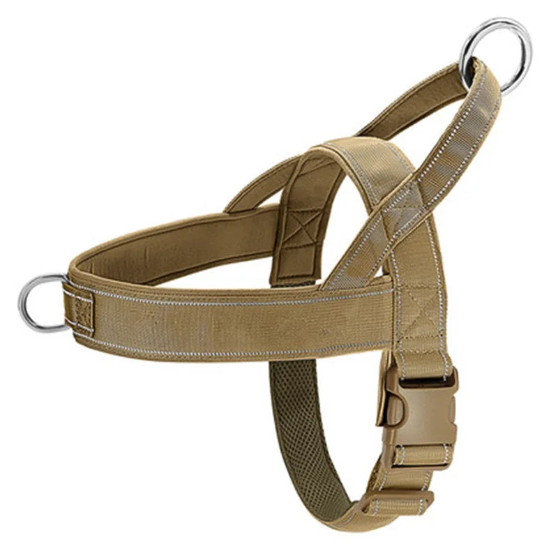 Tactical Anti-Pull Dog Harness 1000D Nylon Adjustable Reflective Vest