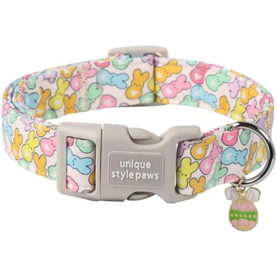 Dog Collar With Pendant Coconut Tree Design Plastic Buckle