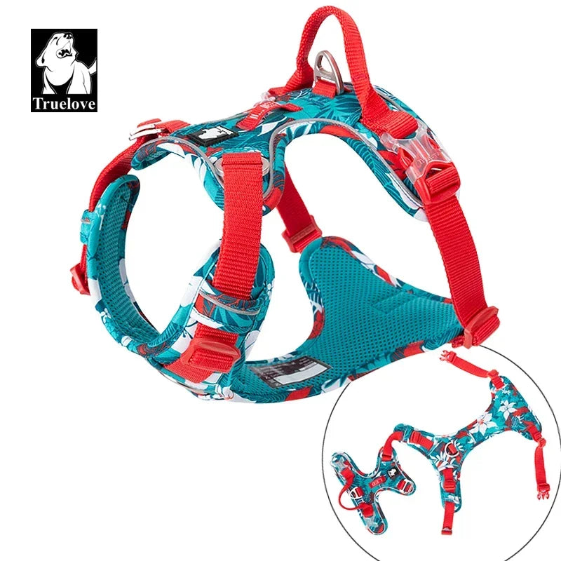 TRUELOVE Explosion-Proof Reflective Camouflage Dog Harness, Easy Adjust