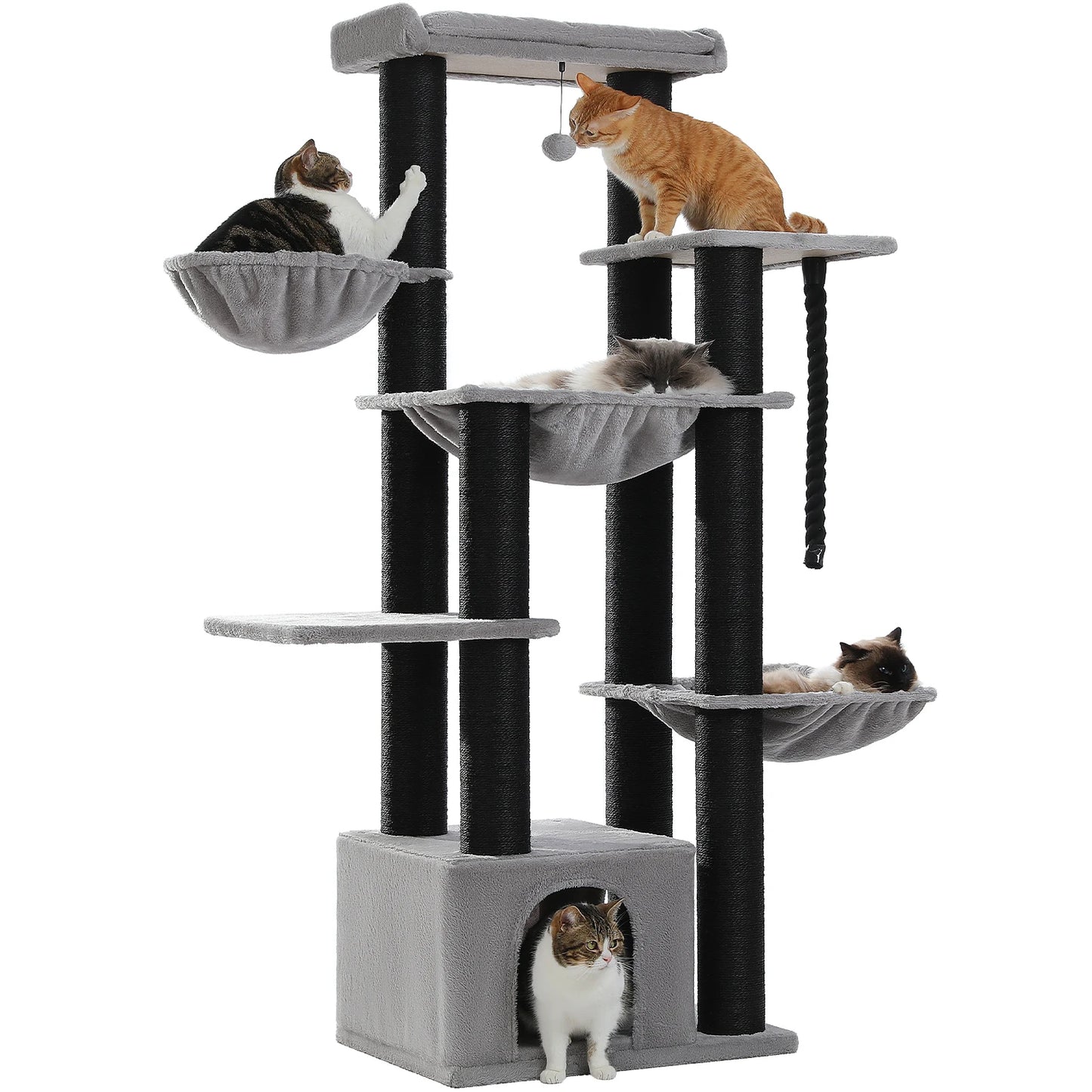 NONECN Cat Tower Indoor Multi Level Condo With Scratching Posts