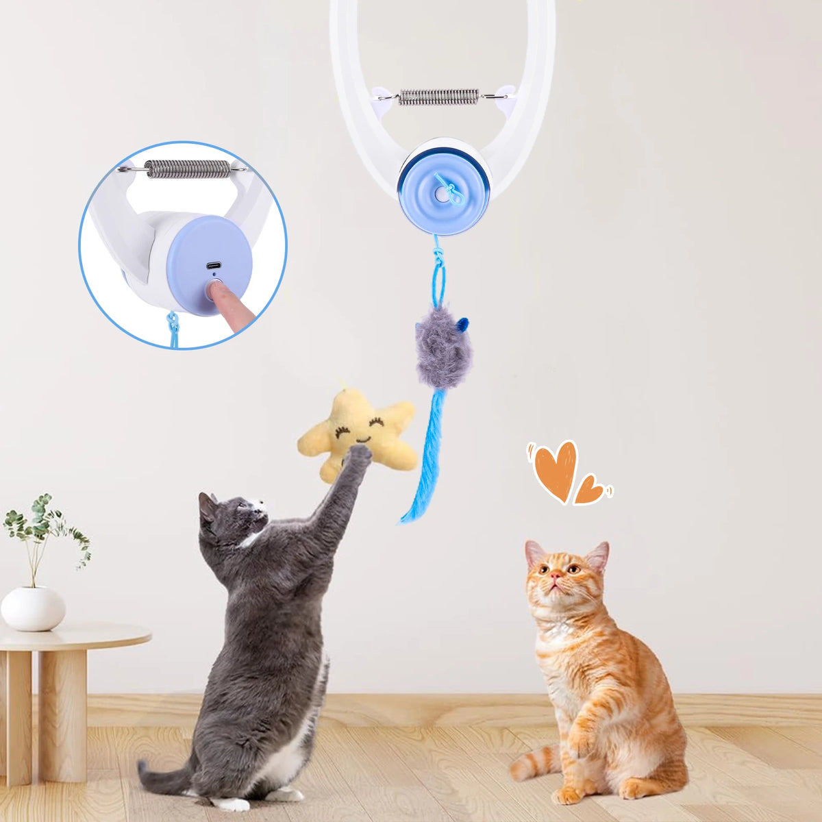 ATUOTIN Interactive Feather Teaser Toy for Cats and Kittens