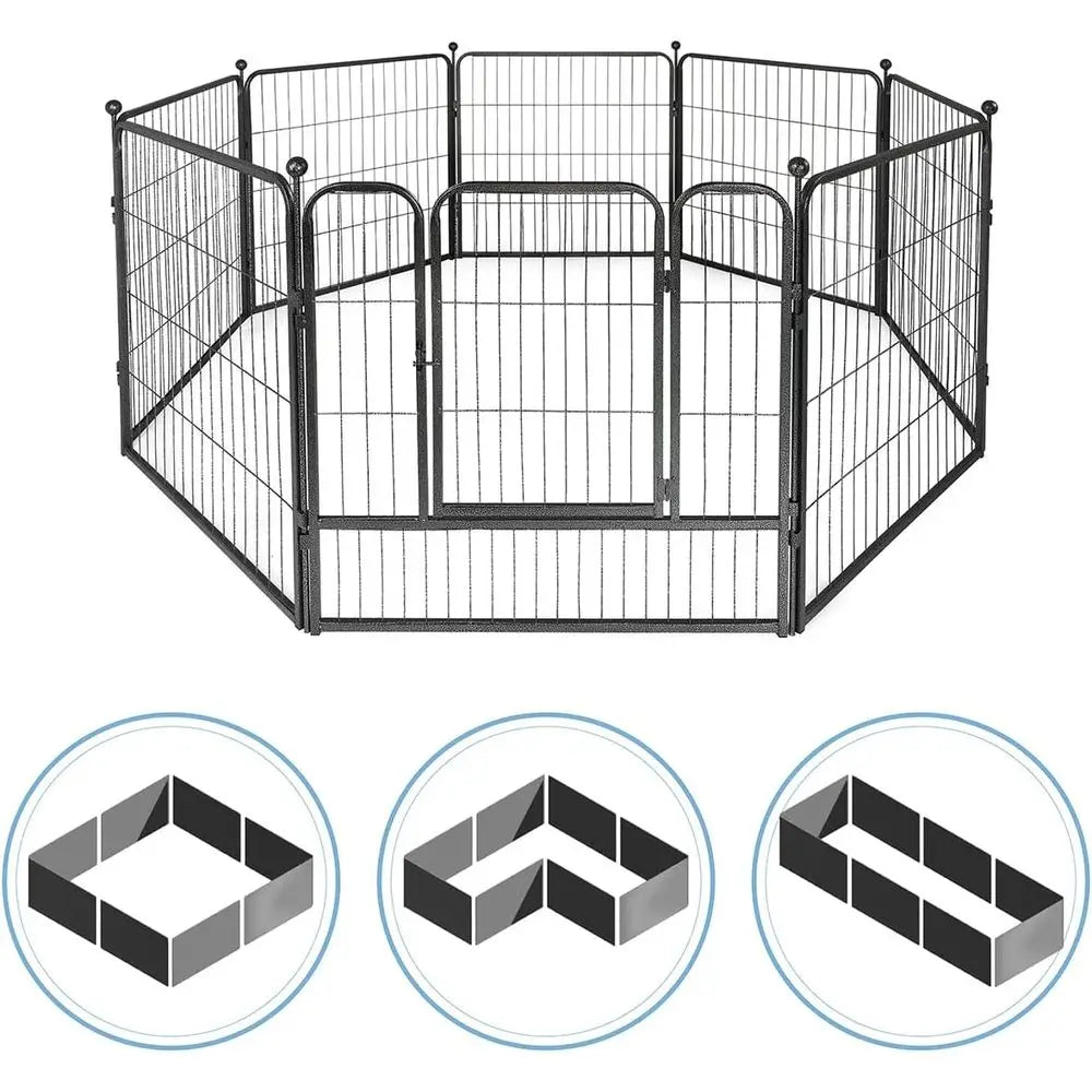 Heavy Duty Portable Indoor Outdoor Metal Pet Playpen With Gate