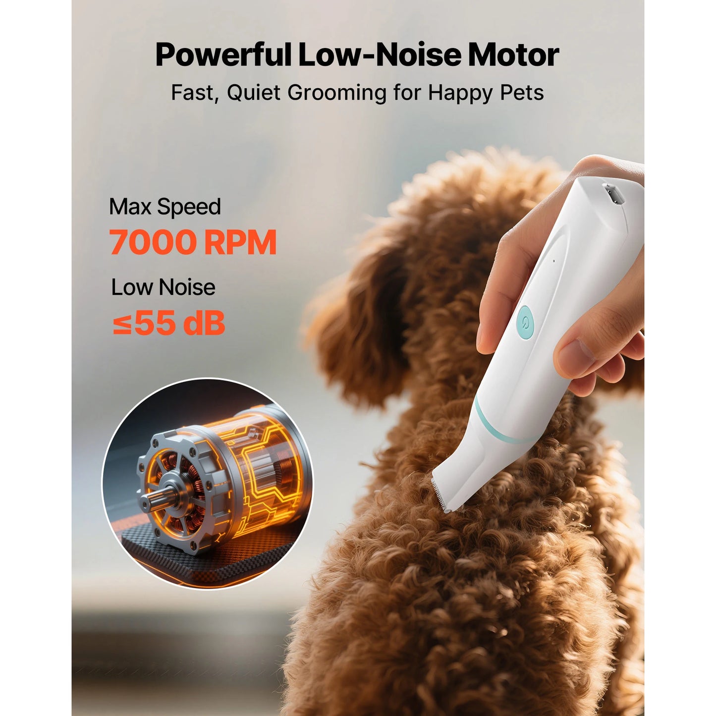 4 In 1 Dog Grooming Kit Cordless Low Noise Waterproof