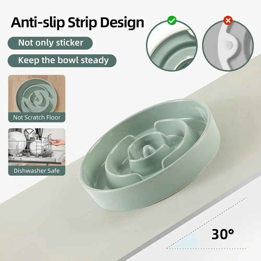 Slow Feeder Puzzle Dog Bowl Non Slip Anti Choking Design