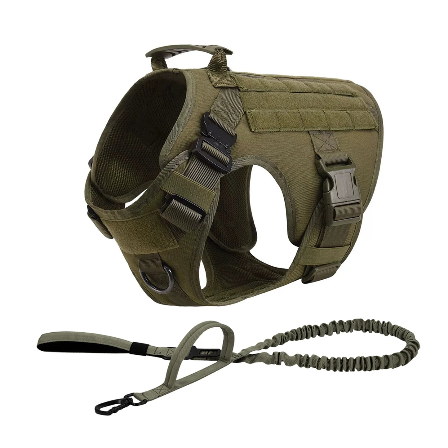 Tactical Dog Harness Vest With Molle Pouches For Medium To Large Dogs
