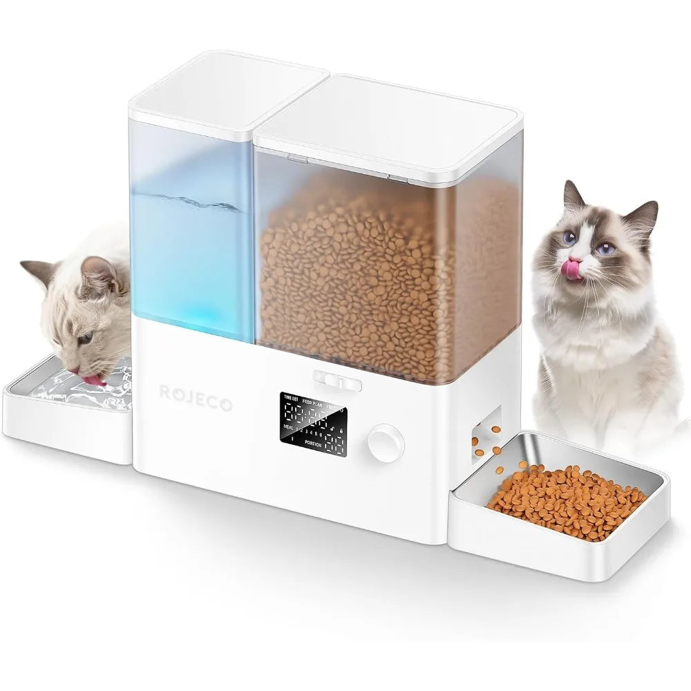 2-In-1 Automatic Pet Feeder And Water Dispenser For Cats And Dogs