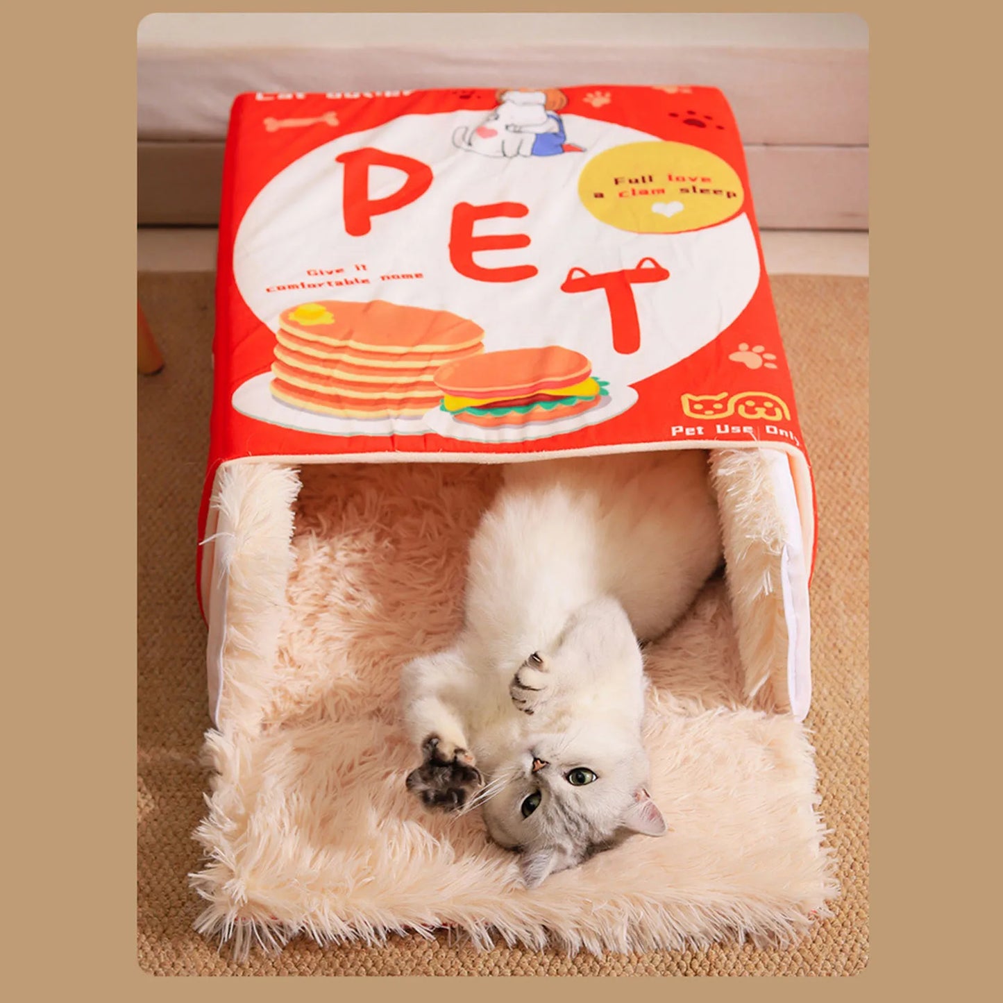 NONECN Universal Snack Box Cat Bed Enclosed For Home Travel