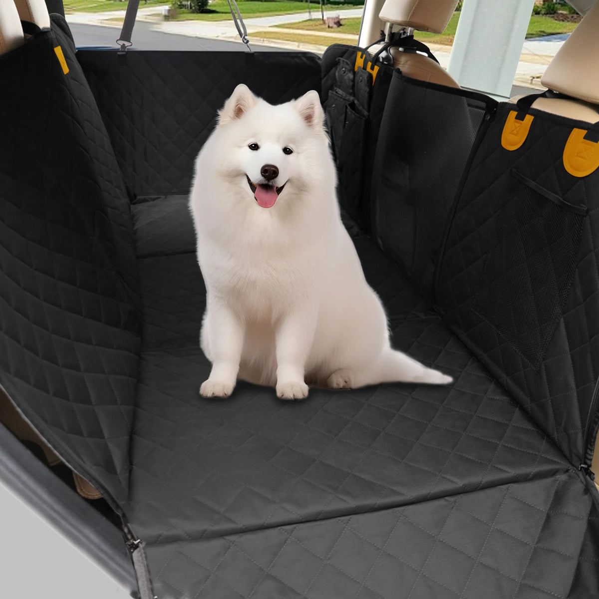 Borwart Waterproof Dog Back Seat Extender And Travel Hammock Cover