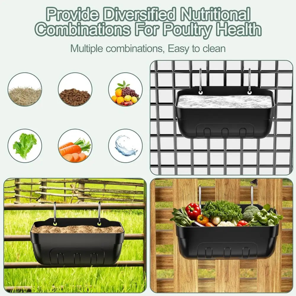 Goat Feeders Hanging Poultry Waterer Trough For Chickens