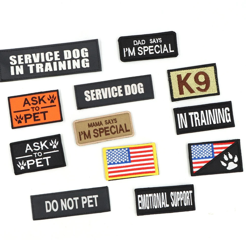 Military Style Malinois Training Dog Harness Vest Set With Patches