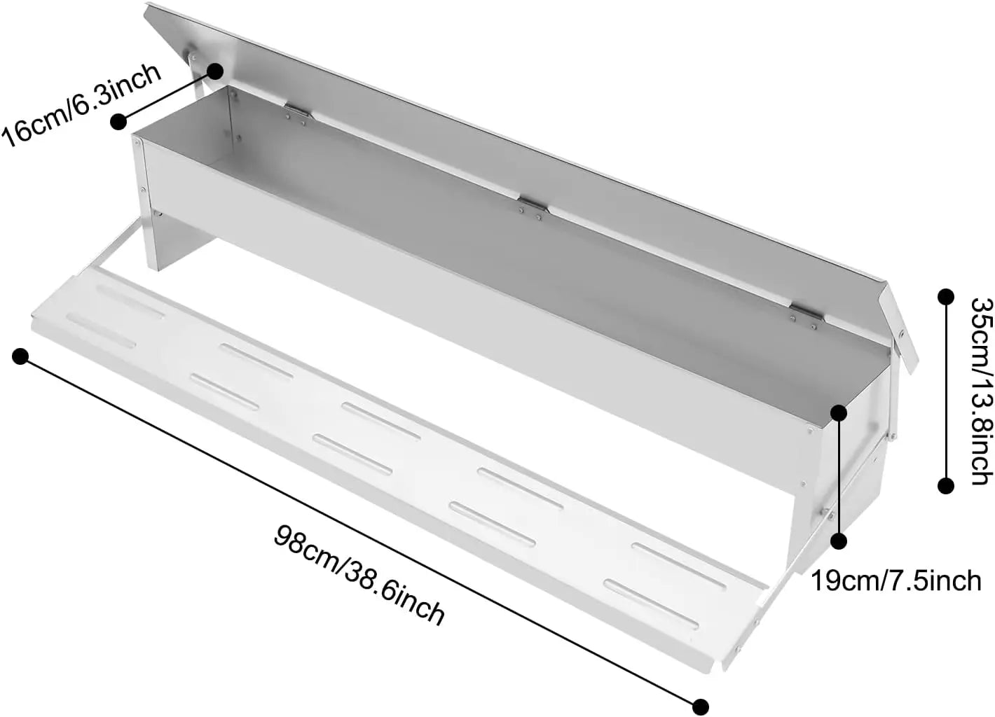 Automatic Galvanized Chicken Feeder With Weatherproof Lid Treadle
