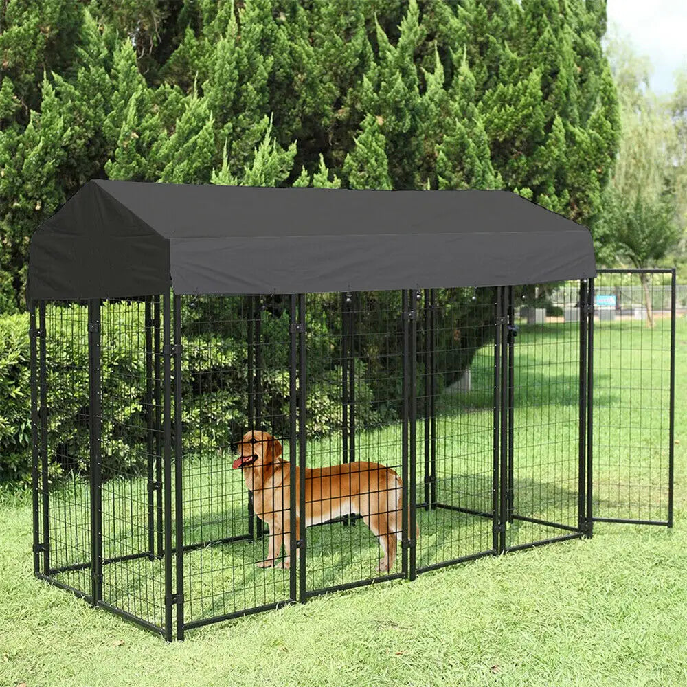 BINGOPAW Heavy Duty Outdoor Dog Kennel With UV Waterproof Cover