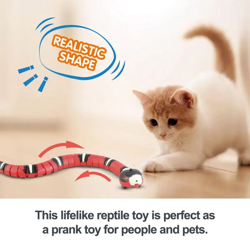 Smart Sensing Snake Interactive Cat Toy USB Charging Kitten Toy