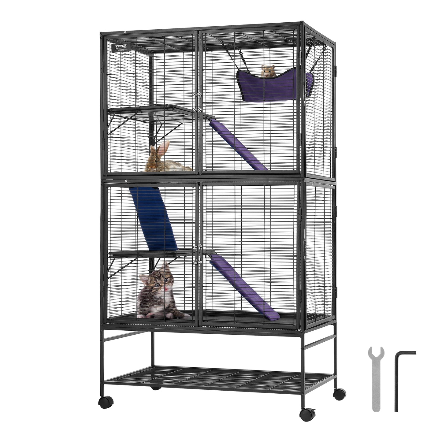 SucceBuy Multi Level Small Animal Cage For Rodents