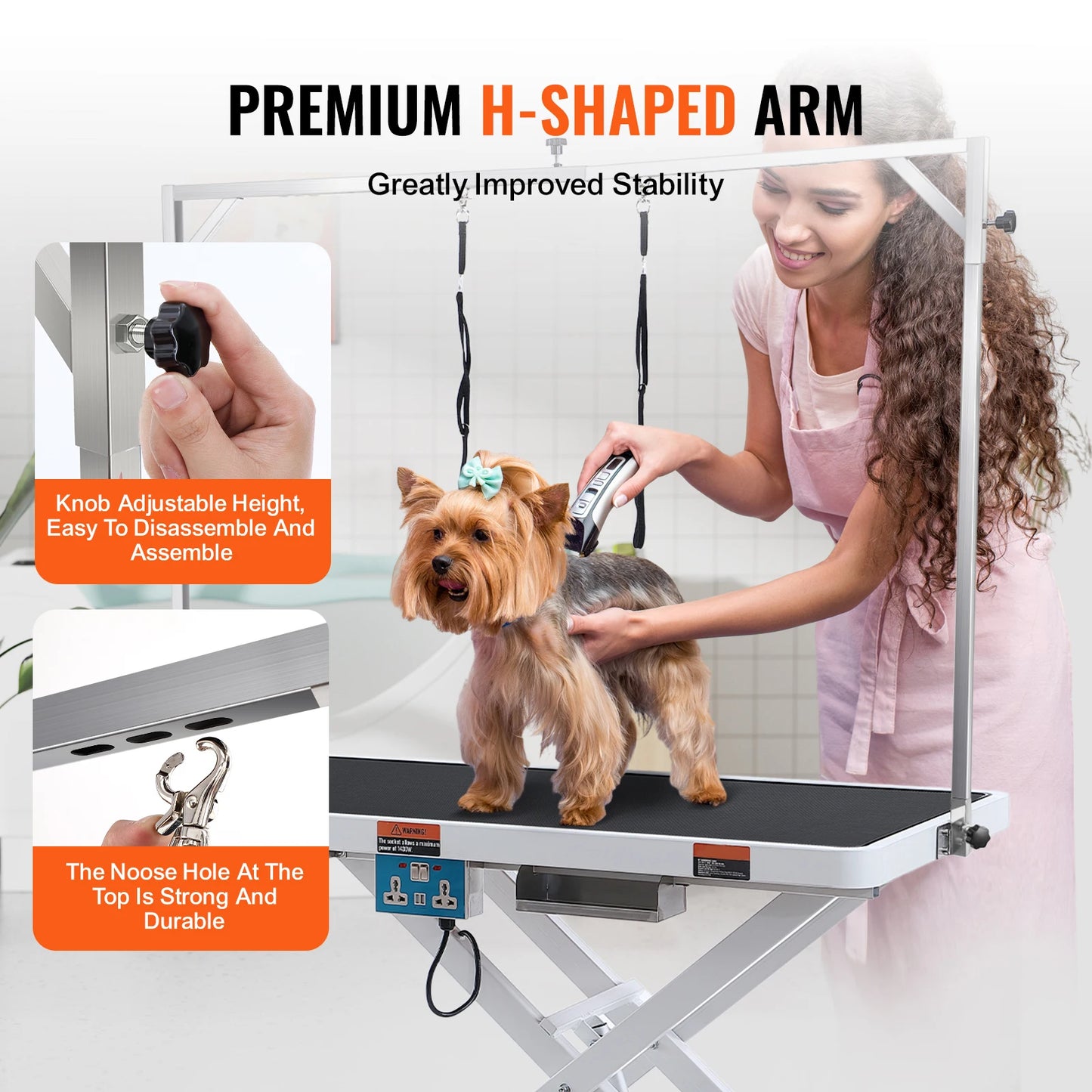 VEVOR Electric Pet Grooming Table With Adjustable Lift And Arm