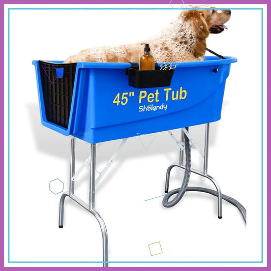 Pet Grooming Bathtub Foldable With Drain Hose