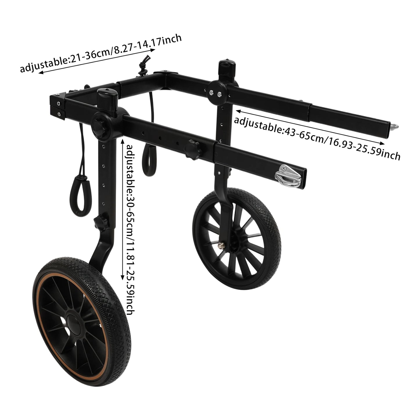 Bymaocar Adjustable Dog Wheelchair For Hind Leg Rehabilitation