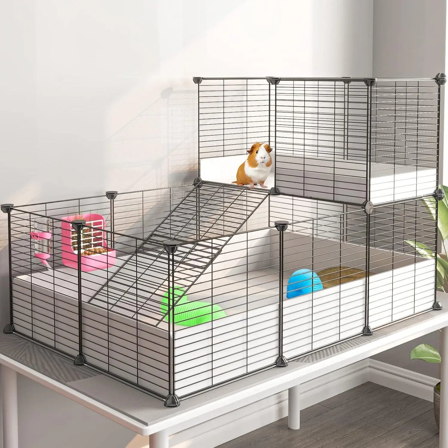 Indoor Guinea Pig Cage With Waterproof Bottom And Loft