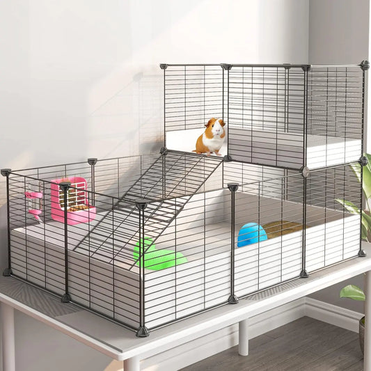 Indoor Guinea Pig Cage With Waterproof Bottom And Loft