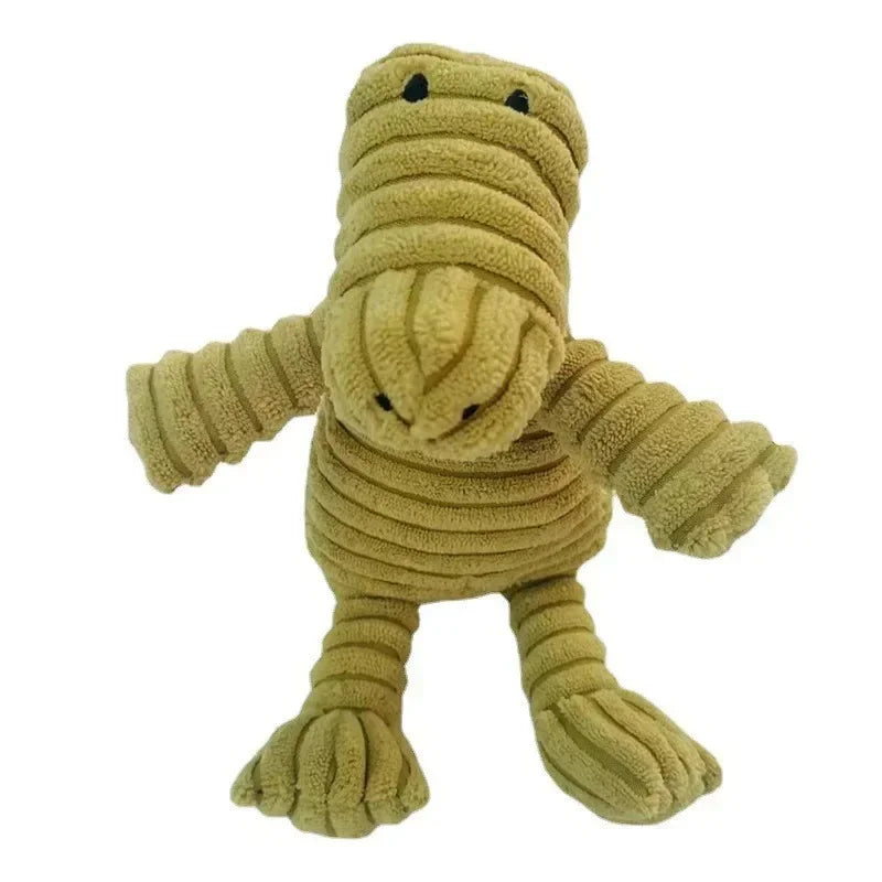 Plush Dog Toy Squeaky Bite Resistant Corduroy For All Dogs