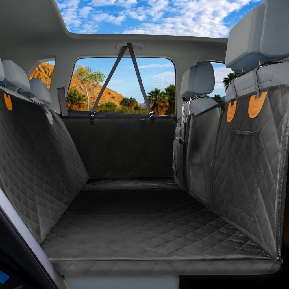 Borwart Waterproof Dog Back Seat Extender And Travel Hammock Cover