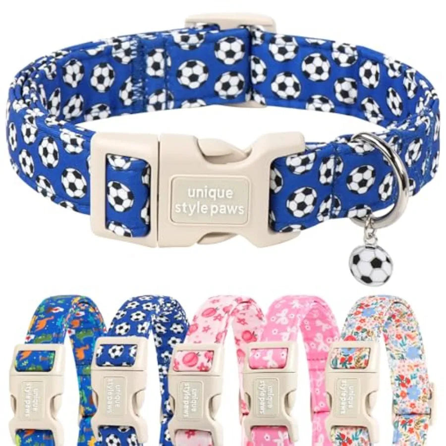 Dog Collar With Pendant Coconut Tree Design Plastic Buckle