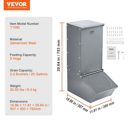 Hog Feeder For Livestock Galvanized Steel Heavy Duty Trough