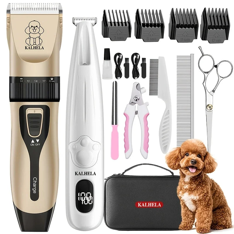 2-in-1 Pet Grooming Kit With Hair Clipper And Nail Clippers