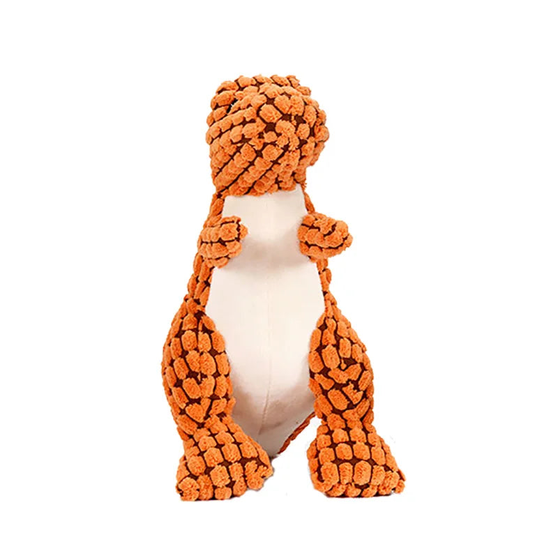 Stuffed Dinosaur Dog Chew Toy For Training And Play