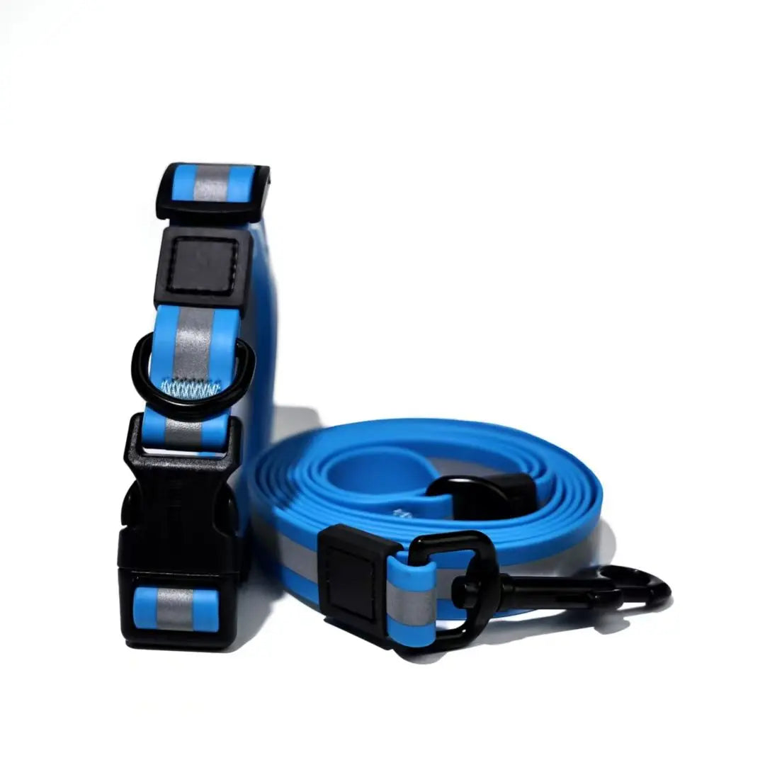 Reflective PVC Dog Leash Collar Set Waterproof Safety Lead