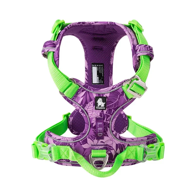 TRUELOVE Explosion-Proof Reflective Camouflage Dog Harness, Easy Adjust