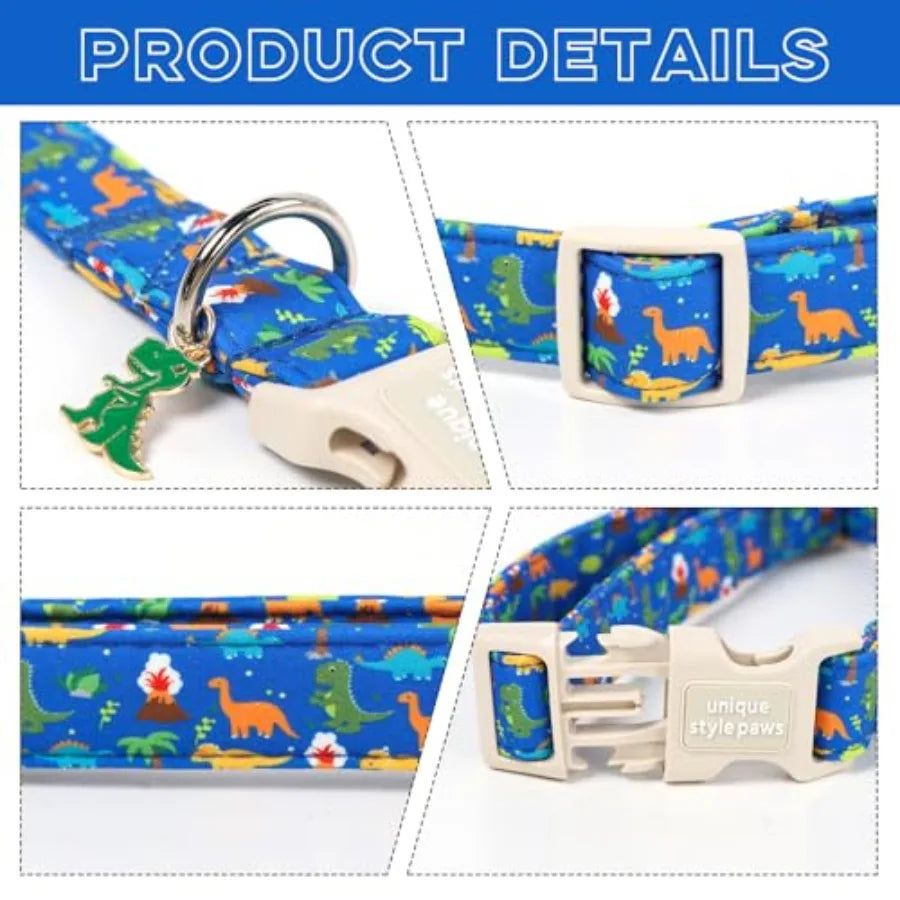 Dog Collar With Pendant Coconut Tree Design Plastic Buckle