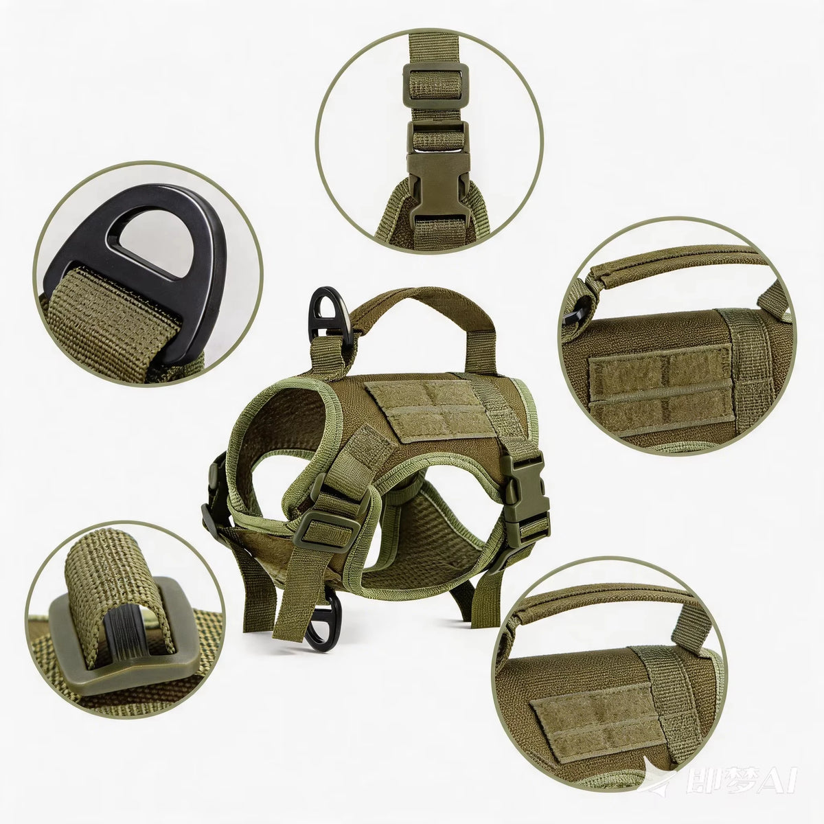 Petavel Adjustable Tactical Cat Harness With Leash And Handle