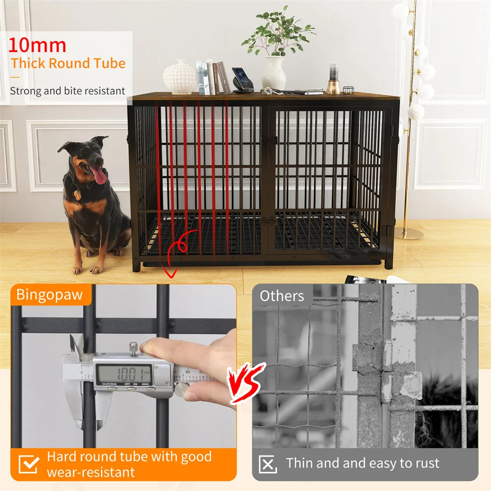BORWART Heavy Duty Dog Crate End Table Kennel