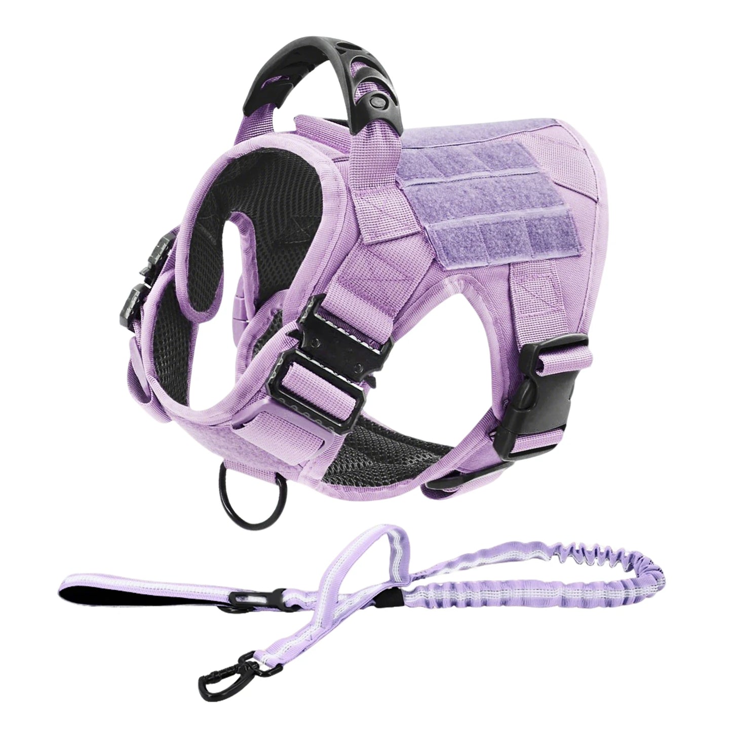 Military Style Padded Nylon Dog Harness With Quick Release Buckle