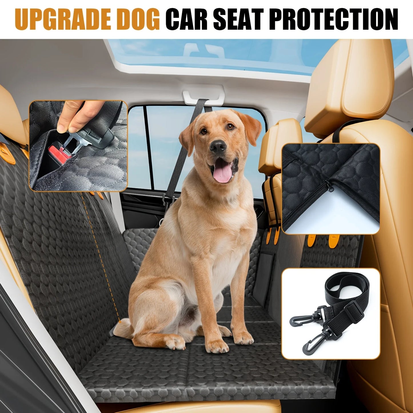 Dog Car Seat Cover Back Seat Hammock With Extender
